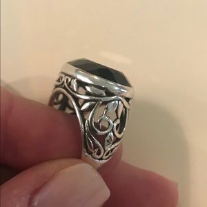 Silpada Sterling Silver and Onyx Ring